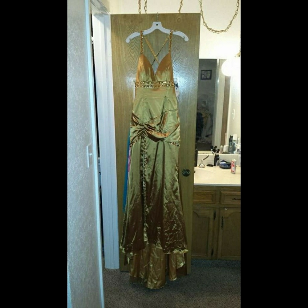 Gold formal dress